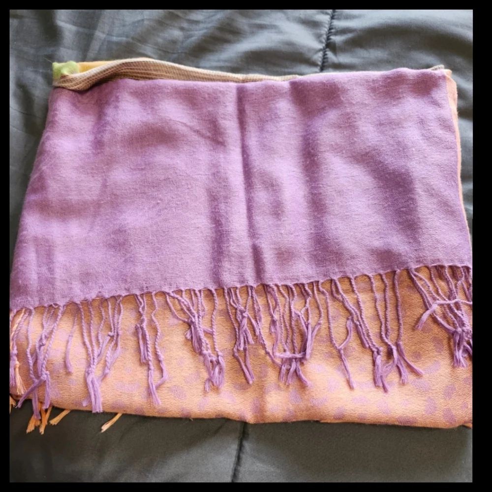 Light Weight Pashmina Shawls Wraps Pastel Multi-Colored Scarf